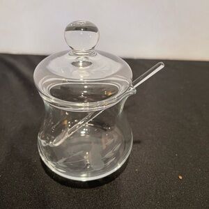 Vintage Princess House Etched Glass Jam Jar